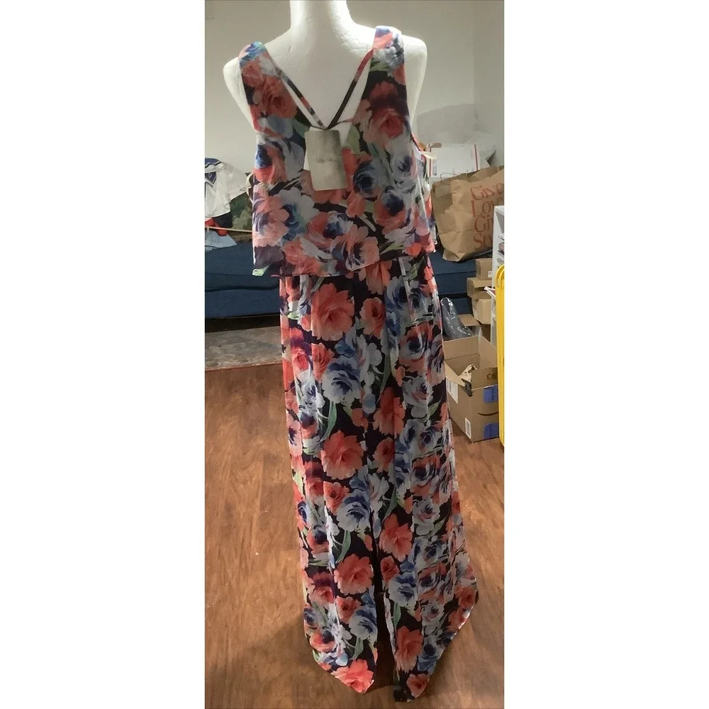 Lily Rose In Bloom Women's Dress Size Large Tear Upper Front